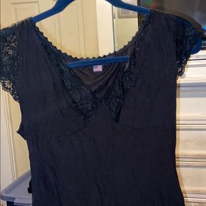 Casual Black lace Blouse
